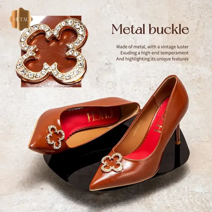 C-H femme talons hauts nouvelles chaussures pointues de haute qualité affaires banlieue filles chaus