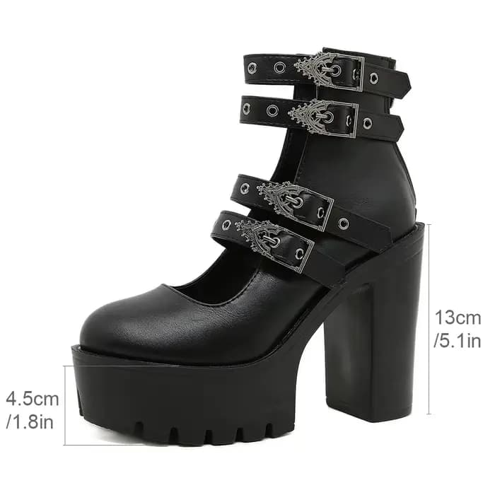 Gdgydh-Escarpins à plateforme style gothique pour femmes, talons de nuit pour Halloween, chaussures 