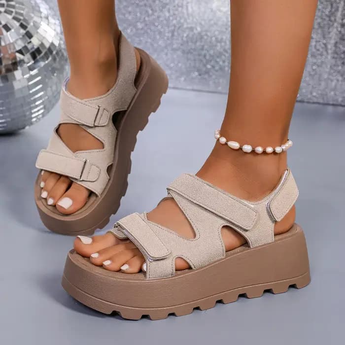Comemore – sandales rétro pour femmes, chaussures d'été à talons hauts et plateforme à bout ouvert d
