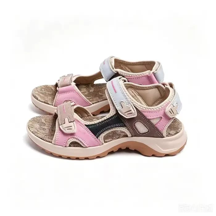 Sandales d'extérieur en cuir véritable pour femmes, confortables, respirantes, sandales de randonnée