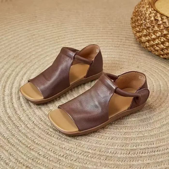 Sandales d'été vintage faites à la main 2026, chaussures plates et confortables pour femmes, sandale