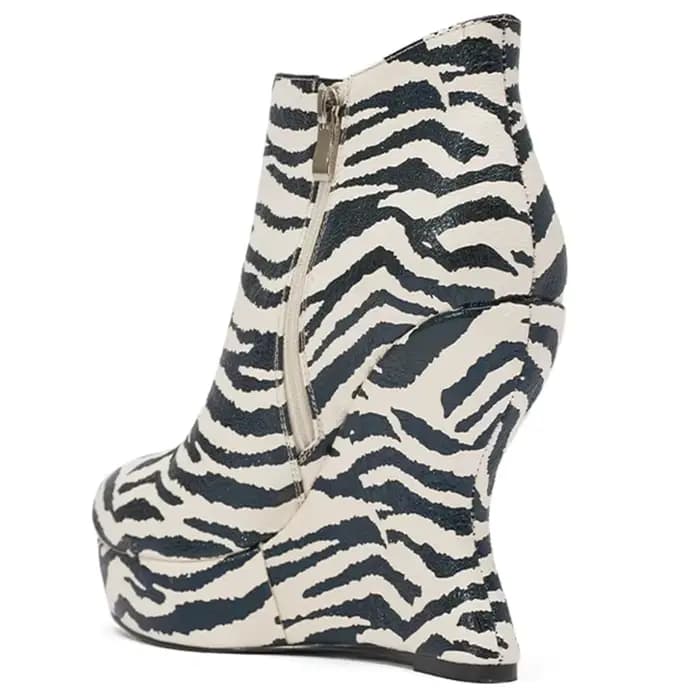 Bottines en daim multicolores au style original, sexy, à bout pointu, avec fermeture éclair, personn