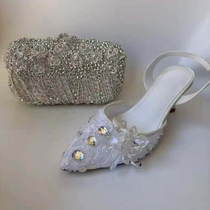 LNATISNOVA – sandales à bout pointu et sacs à main pour femmes, escarpins à talons hauts avec pochet