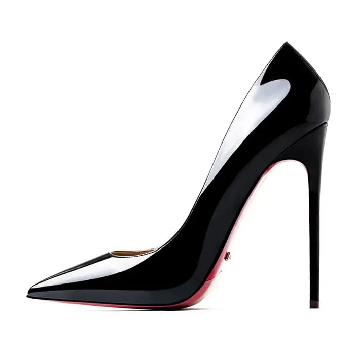 Escarpins à talons hauts pour femmes, semelle rouge brillante, escarpins à bout pointu, chaussures d