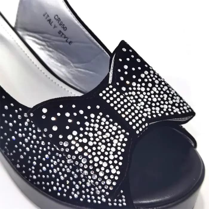 Talons Carrés avec Plateforme pour Femme, Ensemble de Chaussures et de Sacs Africains, Escarpins en 