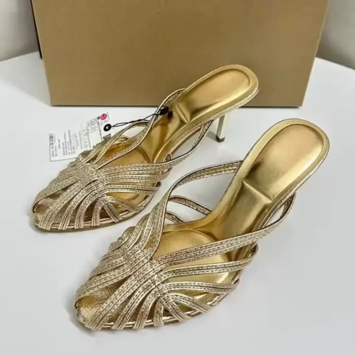 Talons hauts été femmes sandales romaines or rencontres décontracté élégant Stiletto respirant conce