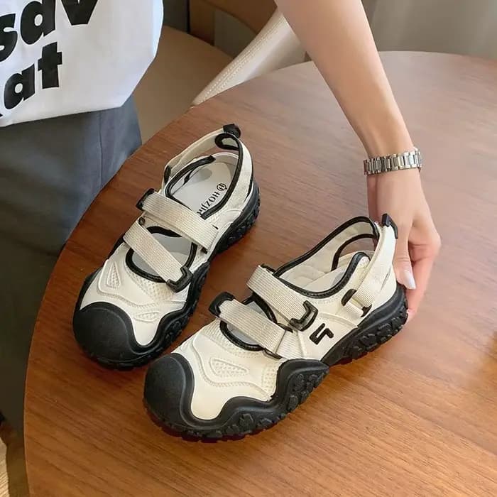 Sandales à talon épais style romain pour femmes, respirantes, chaussures d'été décontractées pour l'