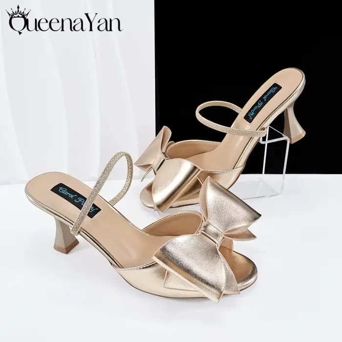 Queena Yan 2025 été nouveau Design spécial italien femmes chaussures à talons et ensemble de sacs co