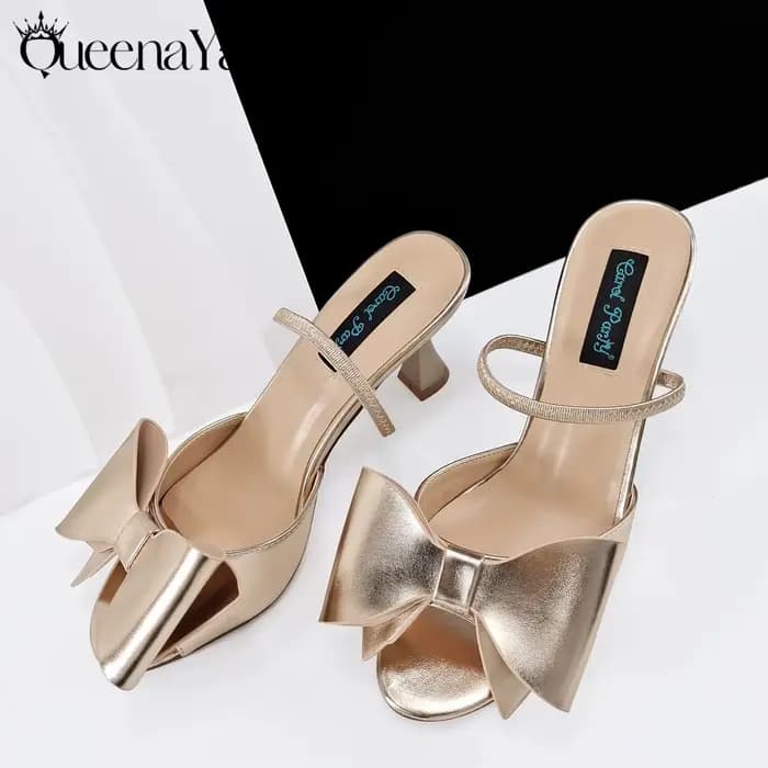 Queena Yan 2025 été nouveau Design spécial italien femmes chaussures à talons et ensemble de sacs co