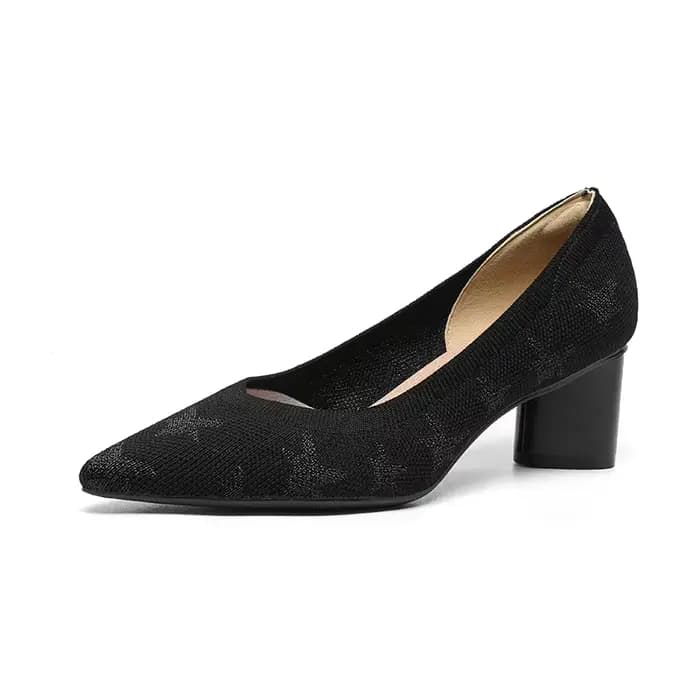 Chaussures simples tissées à talons hauts pour femmes