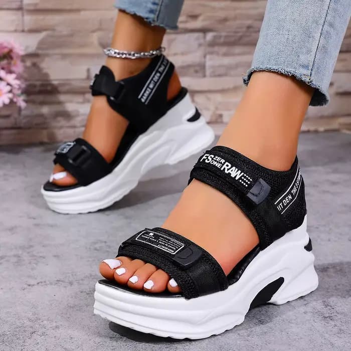 Femmes plate-forme sandales à talons compensés mode d'été nouvelles chaussures confortables pour les