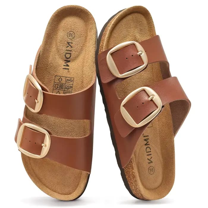 Sandales en liège tendance pour femmes Litfun, confortables avec soutien de la voûte plantaire, pant