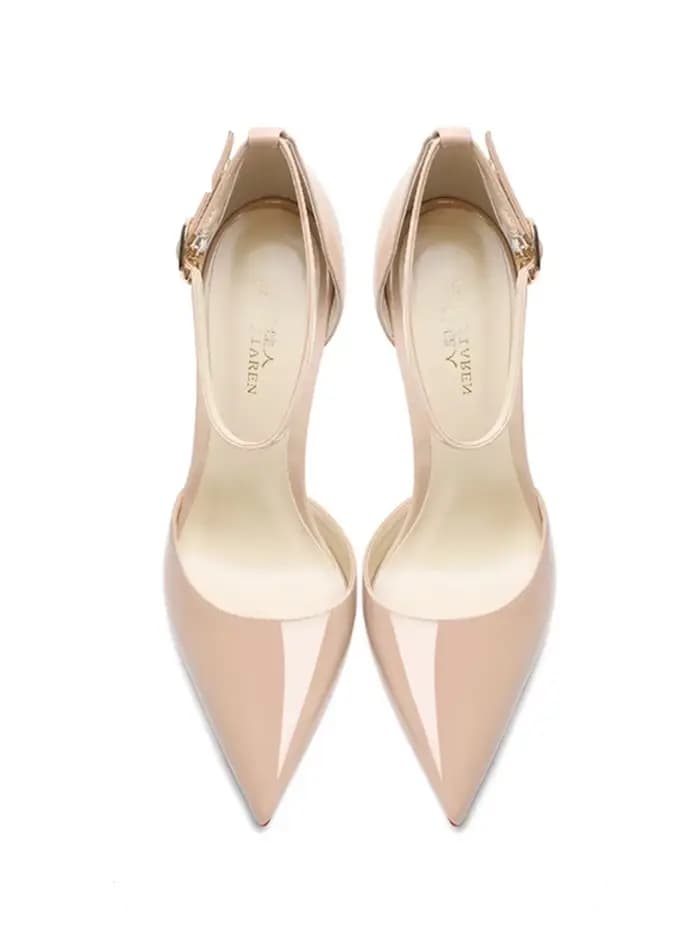 2025 nouveaux talons hauts nus pour femmes, talons fins, boucle une pièce Sexy, chaussures simples c