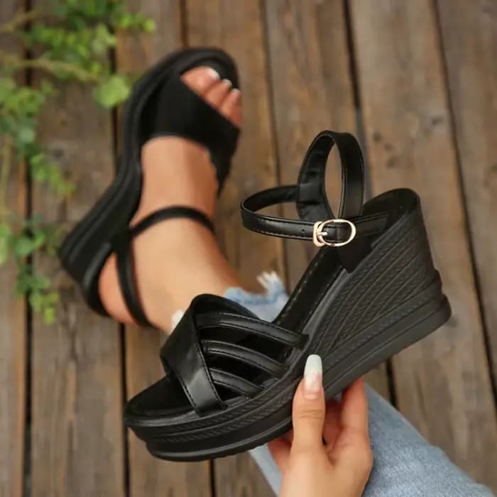Nouvelles sandales compensées de haute qualité pour femmes 2026 – Chaussures élégantes à talon haut 