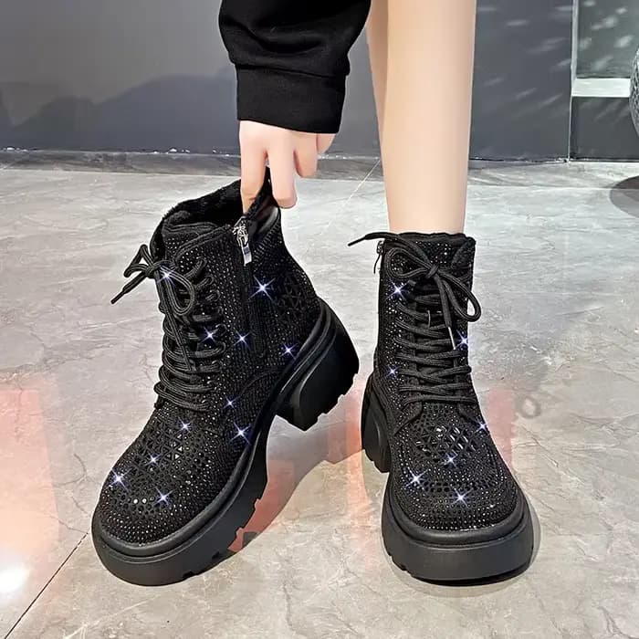 Bottes courtes européennes et américaines pour femmes, collection automne et hiver, optique colorée,