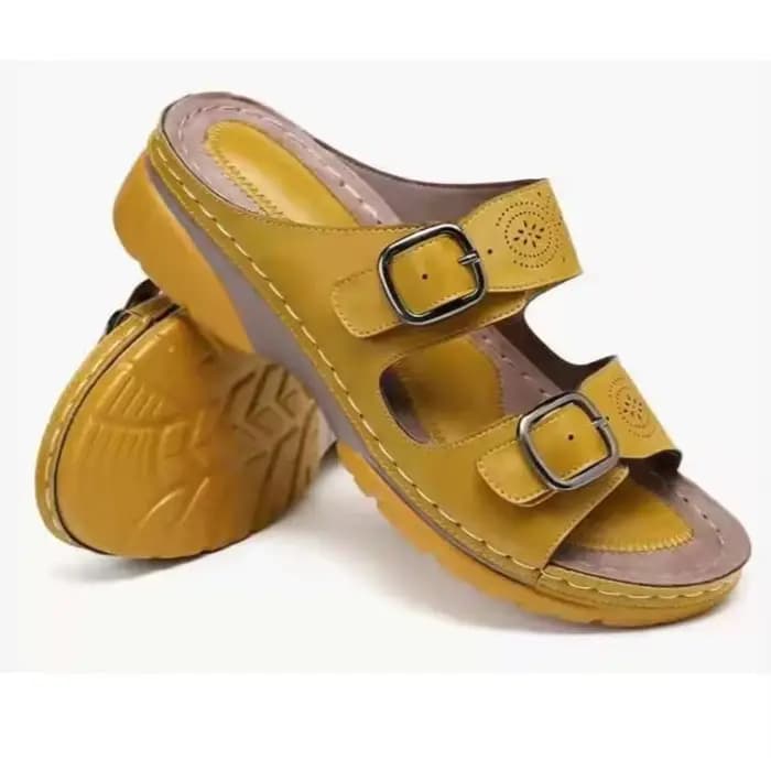 Sandales à Semelles Compensées pour Femme, Chaussures à la Mode avec Ceinture, Semelle Compensée, Pa