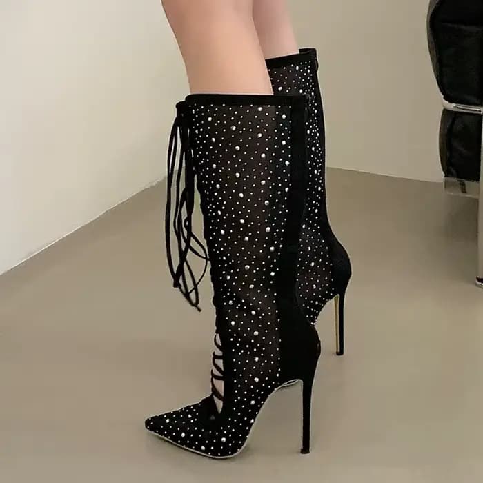 Eilyken – bottes hautes à bout pointu pour femmes, design sexy, style urbain, talons hauts à talon a