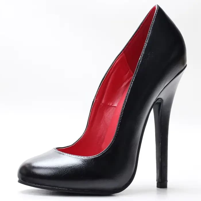 5.5 pouces Stiletto Ultra haut unisexe oldhollywood Vintagefashion bout rond pompe grande taille cha