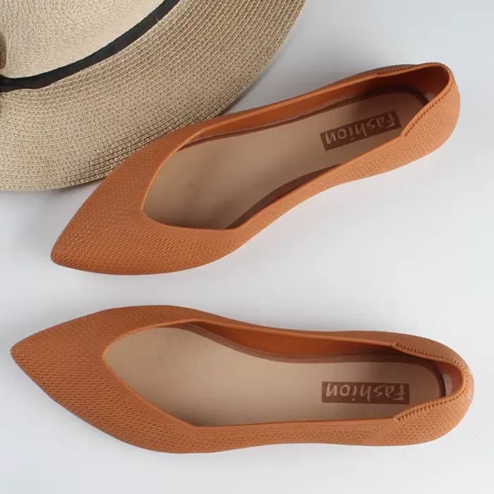 Sandales pointues à semelle plate pour femmes, chaussures à bouche peu profonde, chaussures décontra