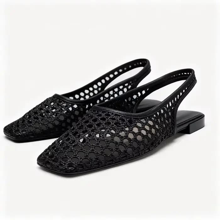 Tissage maille respirant Mules sandales pour femmes été nouveau Slingback chaussures de plage décont