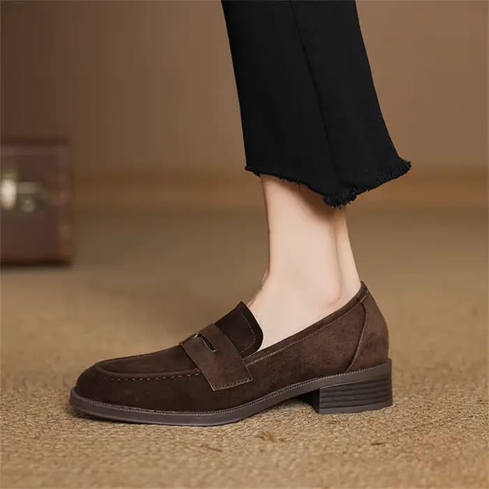 FEDONAS 2025 daim cuir bout rond Med talon printemps chaussures Mature doux rencontres femmes pompes
