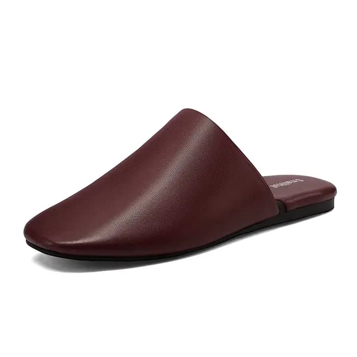 SmallHut Nouvelle Tendance 2026 Mules d'été en cuir de mouton pour femme, sexy, noires, bordeaux, ma