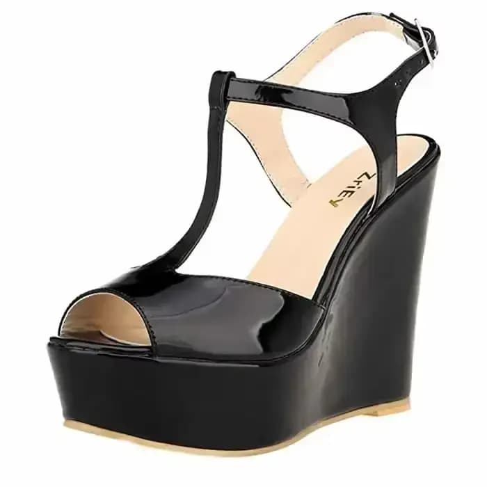 Sandales compensées pour femmes 2026 Nouveauté été 14cm Bout ouvert Sexy Bride cheville Talons hauts