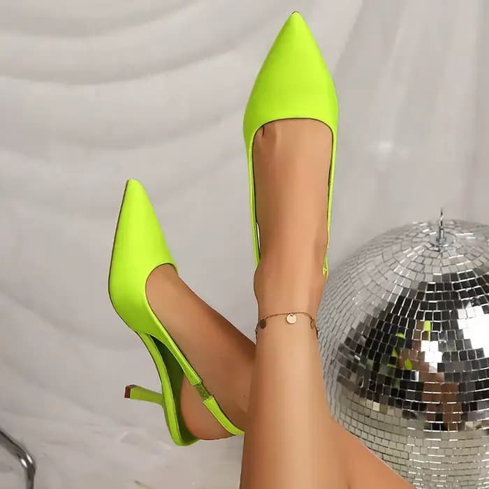 Sandales à talons hauts vert clair pour femmes
