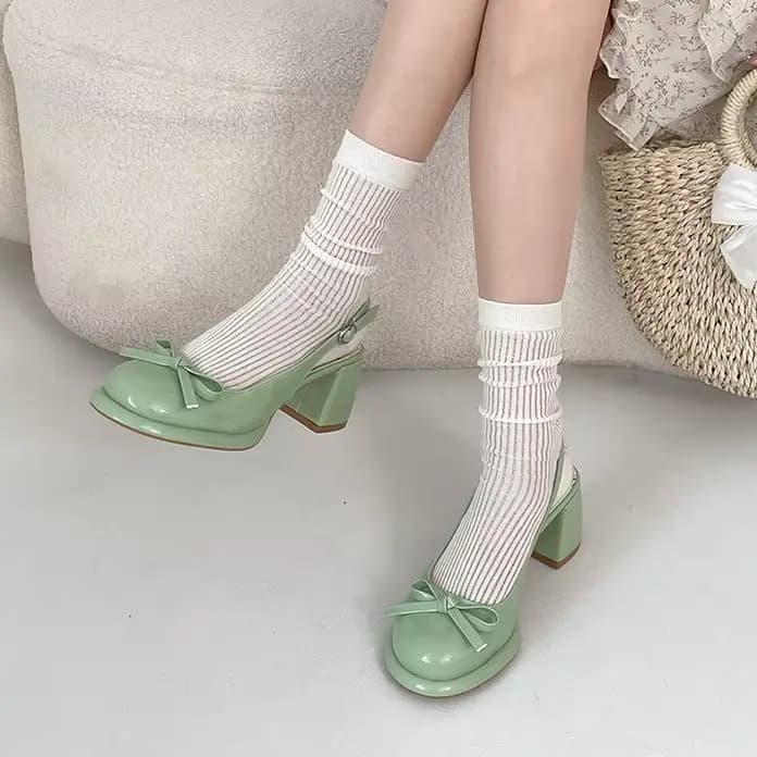 Sandales à bout couvert avec nœud papillon pour femmes