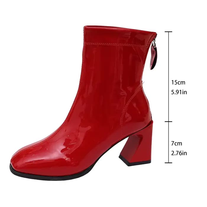 Bottines pour femmes à talon carré haut