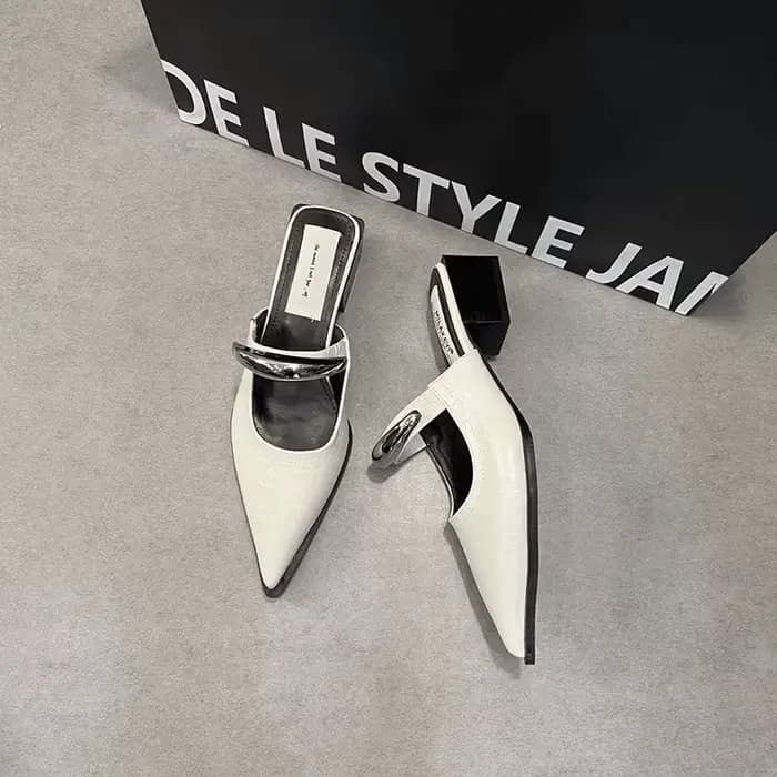 Mules d'été à bout couvert pour femmes