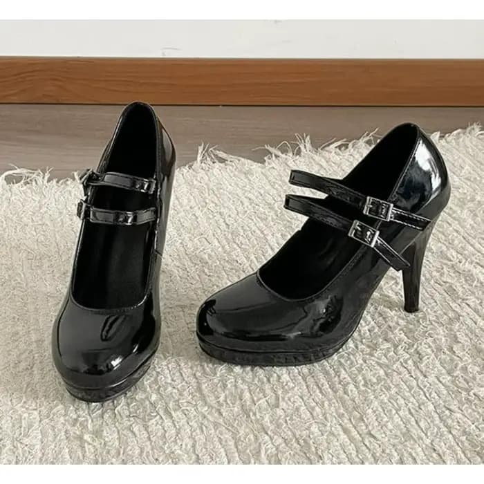 Escarpins de luxe à talons hauts pour femmes, nouvelle collection Printemps-Automne 2026, style Mary Jane rétro, chaussures à talon aiguille élégantes