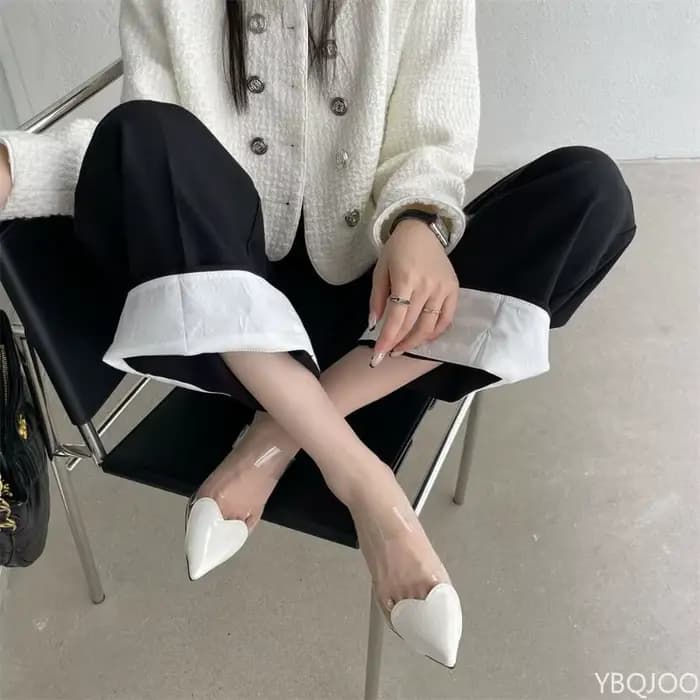Love – pantoufles à talons hauts transparents pour femmes
