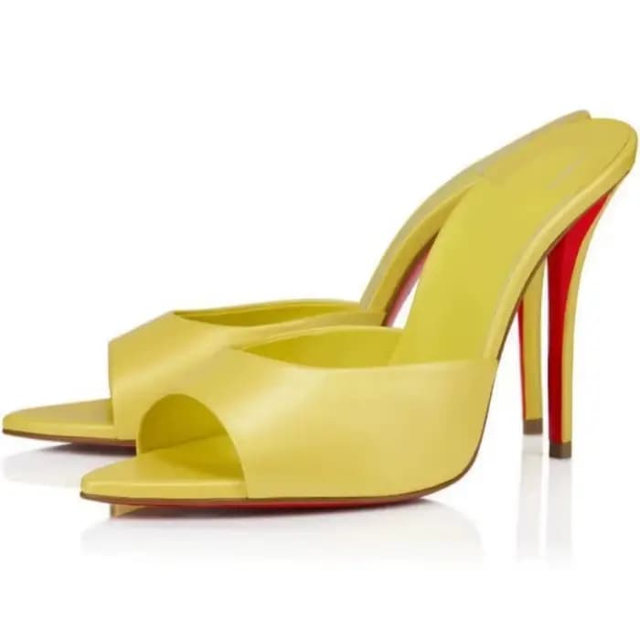 Sandales à talons hauts en cuir verni pour femmes