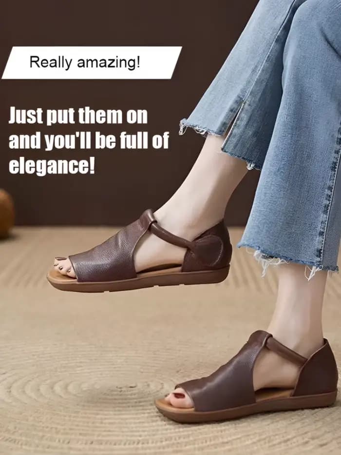 Sandales rétro plates d'été pour femmes – Style Vintage