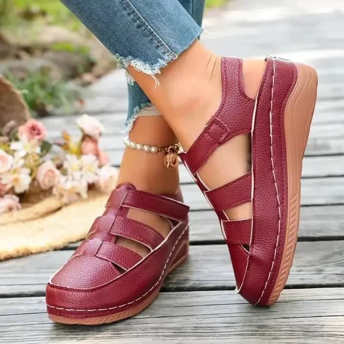 Sandales pour femmes, chaussures d'été à plateforme compensée