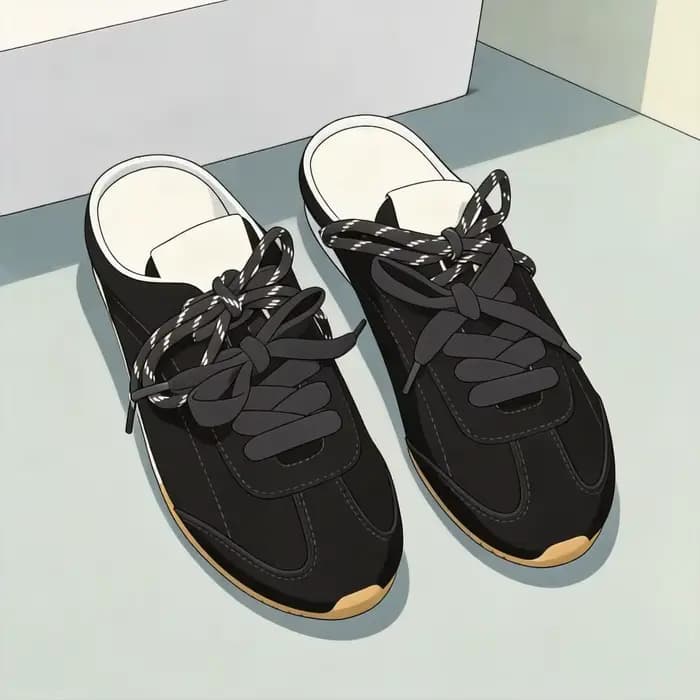 Nouveaux modèles de chaussures mules à talons épais et lacets