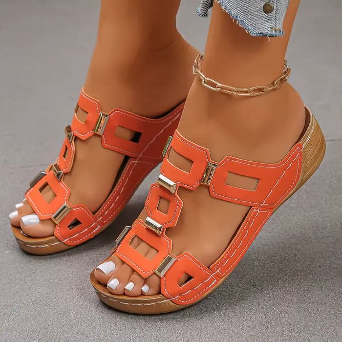 Sandales géométriques tendance pour femmes, chaussures polyvalentes à semelles souples pour un usage quotidien, confortables, légères, décontractées pour l'intérieur et l'extérieur