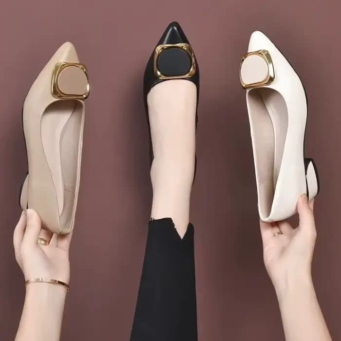 Chaussures à talons carrés et bout pointu pour femmes, escarpins décontractés à enfiler, de haute qualité, confortables, pour fête de mariage, été, 2024