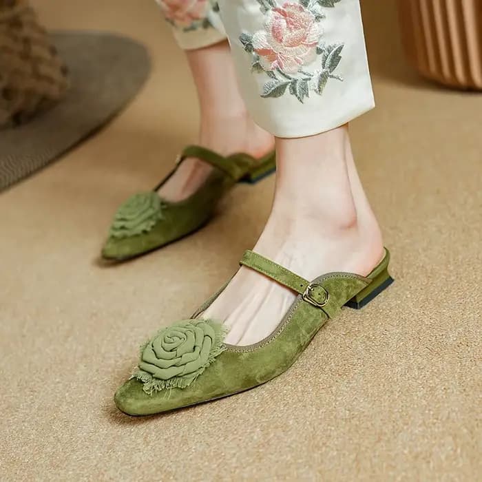 Nouvelles mules d'été 2026 pour femmes – Sandales à bout carré et talon bas