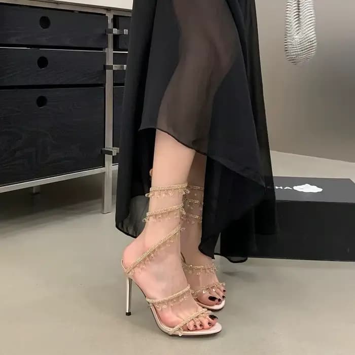 Sandales de mariage élégantes à talons aiguilles ultra-fins