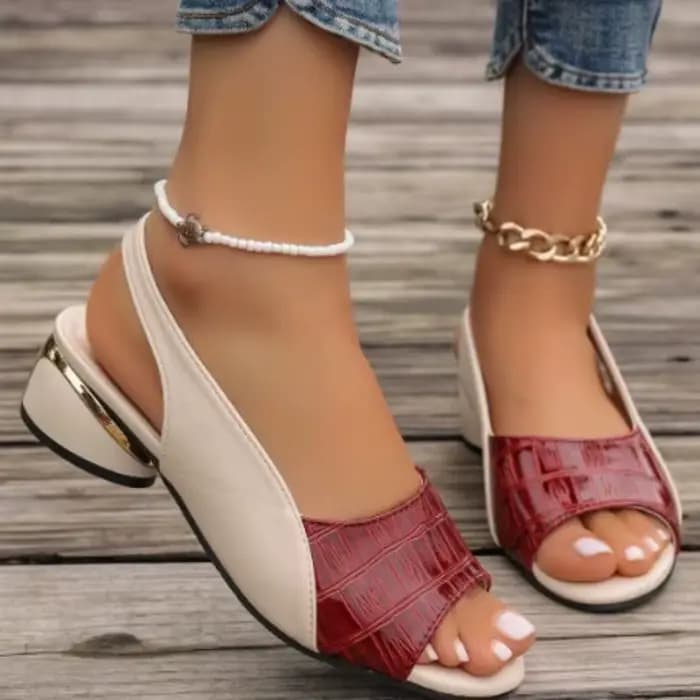 Sandales de luxe décontractées en cuir pour femmes