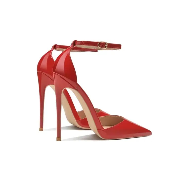 Escarpins à talons aiguilles en cuir verni pour femmes