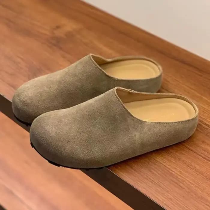 Mules en daim pour femme