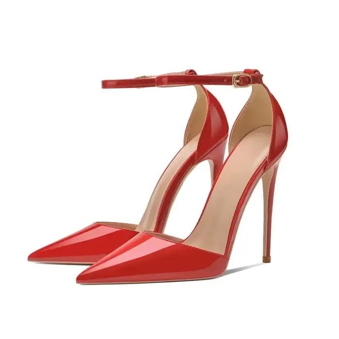 Escarpins à talons aiguilles en cuir verni pour femmes