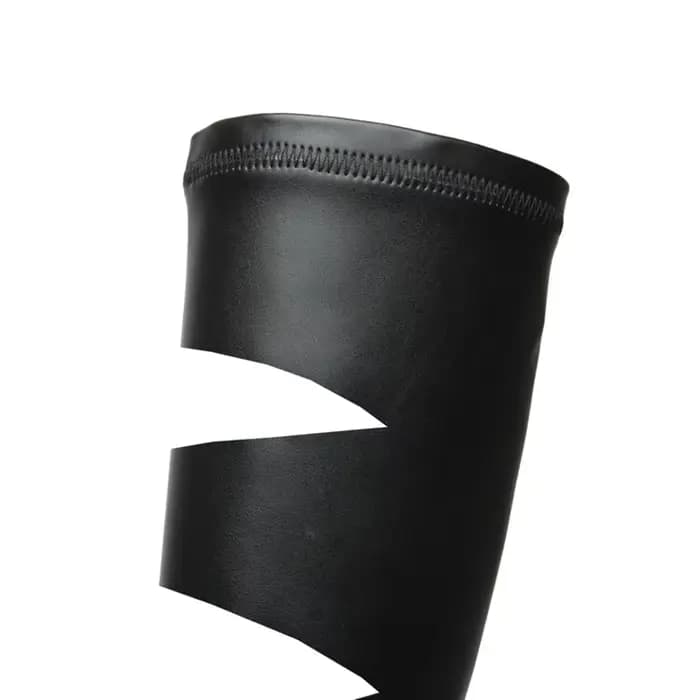BLXQPYT sandales femmes nouveauté créateur de mode Sexy évider Peep orteil été élastique botte plate-forme talons grandes chaussures 2022-10