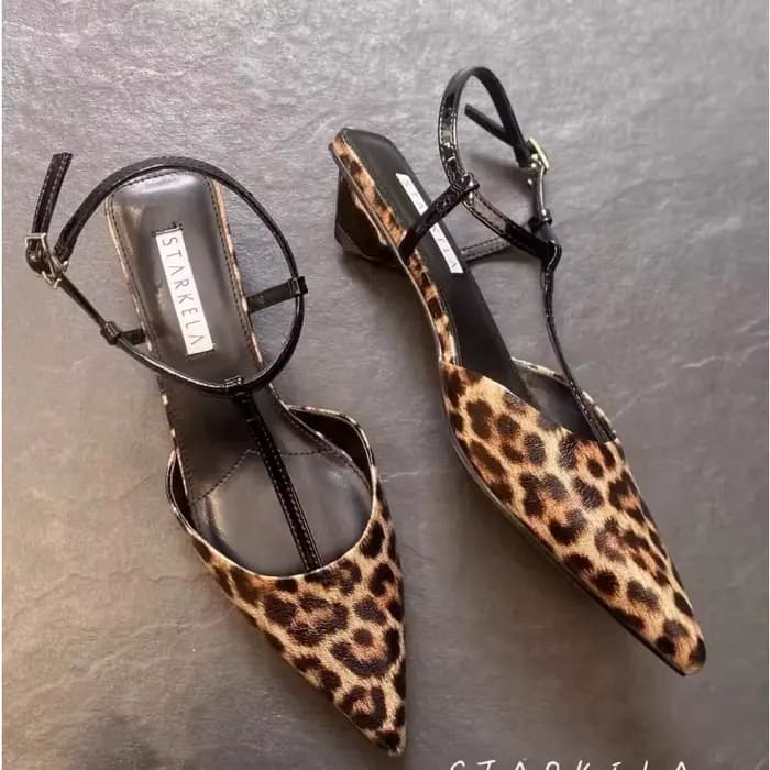 Sandales à talons léopard pour femmes