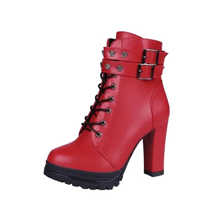 Bottes de rinçage en cuir pour femmes, talons hauts de bureau sexy, bottes à plateforme, chaussons ronds Parker, escarpins noirs pour dames, chaussures de fête, automne, nouveau, 2024