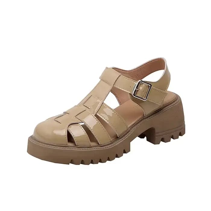 XIHAHA – nouvelles sandales d'été respirantes et confortables pour femmes, chaussures romaines de styliste à bout épais et à plateforme étanche