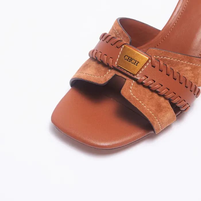 CHCH – sandales d'été en cuir de vache pour femmes